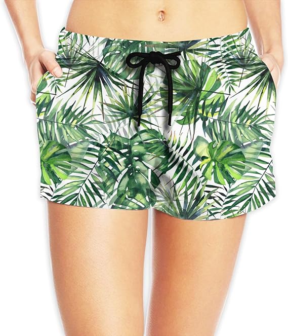 Wonderful Hawaii Floral Women Summer Beach Board Shorts