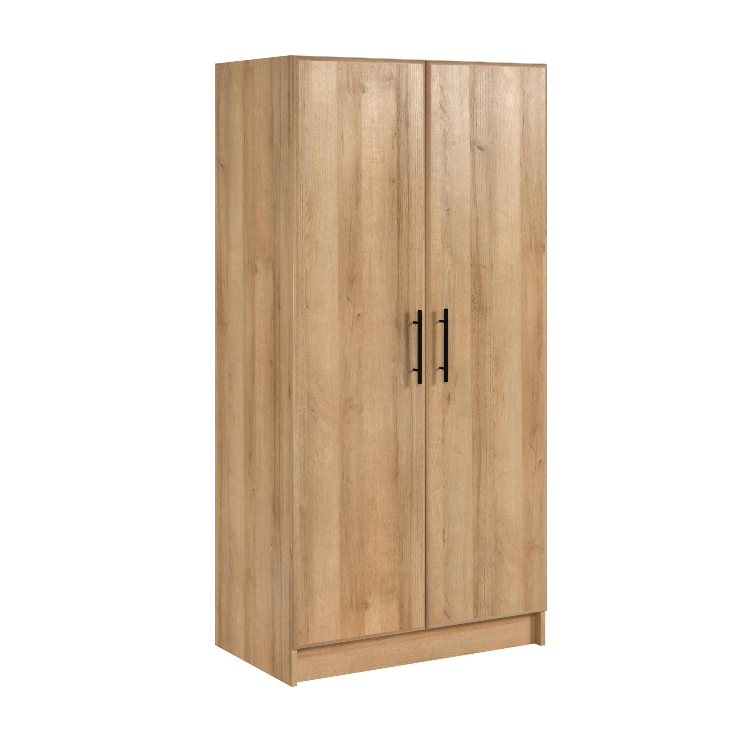 Photo 1 of ***Factory seal*** Elite Tall Garage Storage Cabinet & Pantry Storage Cupboard, 2-Door Freestanding Bathroom or Pantry Cabinet with Adjustable Shelves, 16" D x 32" W x 65" H, Oak