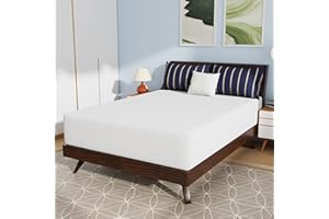 PayLessHere 12 Inch Full Size Bamboo Charcoal Cooling Gel Memory Foam Mattress in a Box/Medium-Firm Mattress/Fiberglass Free/Pressure Relief & Temperature Regulation/CertiPUR-US Certified,White Full