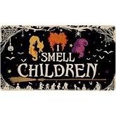 Ideasonna Halloween Witch Front Door Mat Outdoor Entrance, I Smell Children Door Mats Outside Entrance Halloween Porch Welcome Mat Doormat Outdoor Mats for Front Door, 17