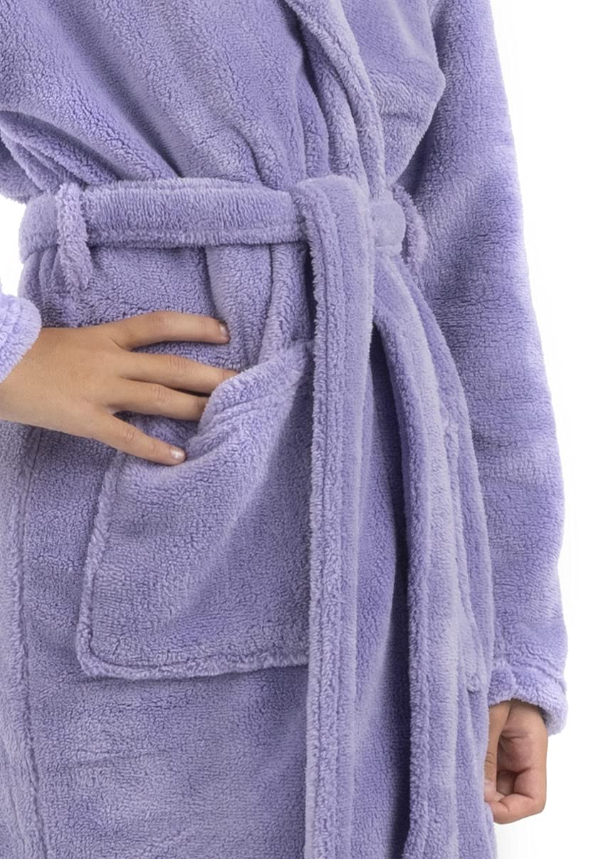 BC BARE COTTON Bare Cotton Kids Microfiber Fleece Shawl Robe - Girls