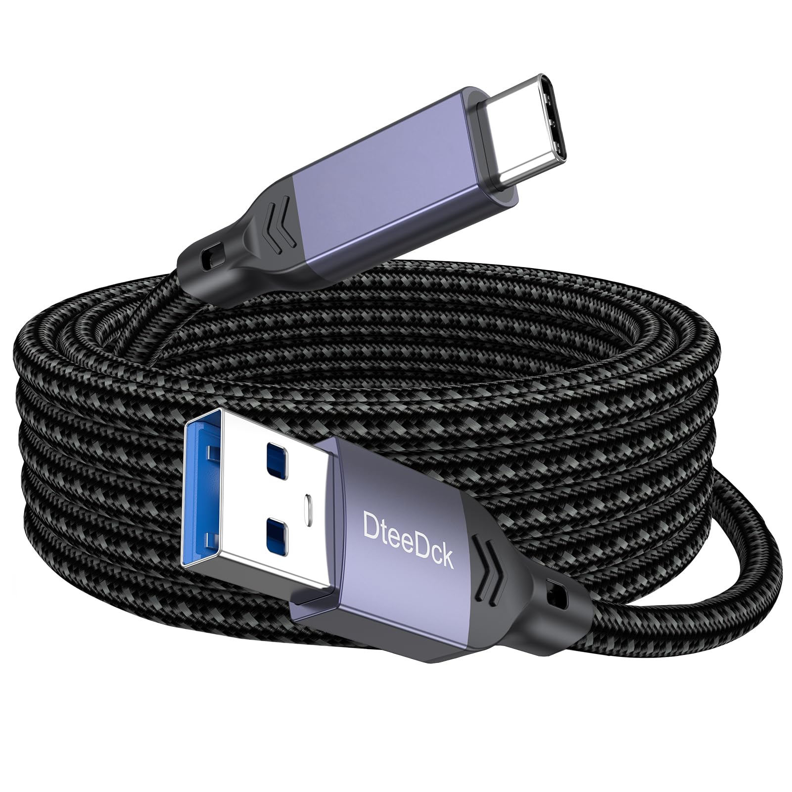 Photo 1 of DteeDck 15 Ft USB C Cable Long, SuperSpeed 5Gbps Data Transfer & 2.4A Fast Charging USB A to Type C Cord for Xbox PS5 Game Controller iPhone 16/15 Android Phone, Tablet, Sturdy Aluminum & Braided