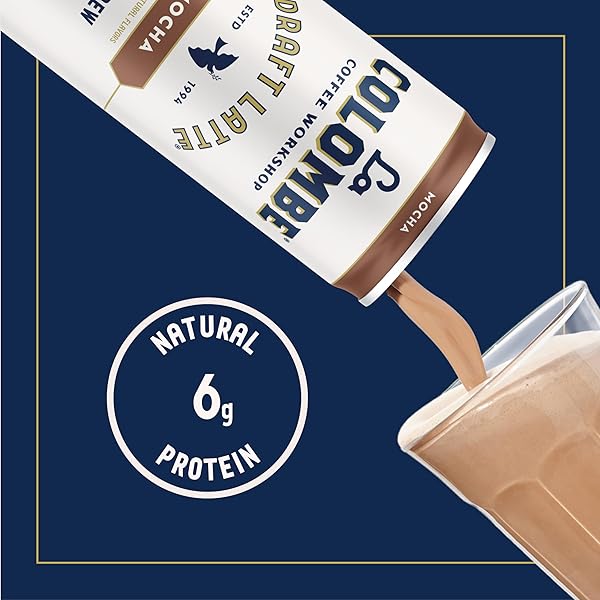 LA COLOMBE MOCHA DRAFT LATTE – 9 FLUID OUNCE, 4 COUNT – COLD-PRESSED ESPRESSO AND FROTHED MILK + DARK CHOCOLATE – MADE WITH REAL INGREDIENTS – GRAB AND GO COFFEE