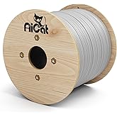 AiCat Cat6 Direct Burial Cable 1000ft - 23AWG Solid Copper Conductors 550MHz, PoE++(4PPoE), UL Listed, Unshielded Twisted Pai