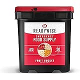 Wise Company ReadyWise, Emergency Food Supply, Emergency Freeze Dried Fruit Bucket, 120 Servings