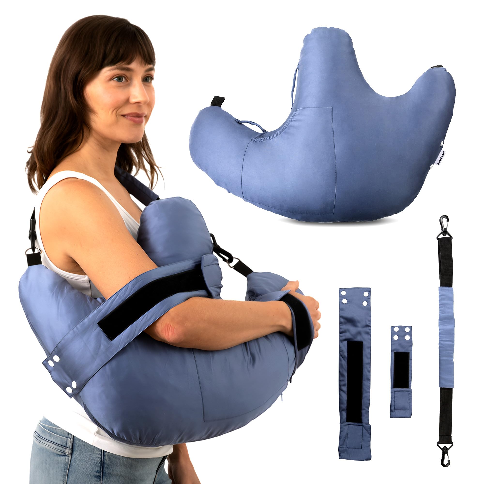 Photo 1 of RestOmni Shoulder Pillow - Rotator Cuff Relief, Shoulder Surgery Pillow, Rotator Cuff Surgery Must Haves, Arm Sling Elevation Support, Recovery Supplies, No Snag Zipper, Machine Washable