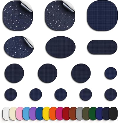 Skystuff 45 Pcs Down Jacket Repair Patches Nylon Self-Adhesive