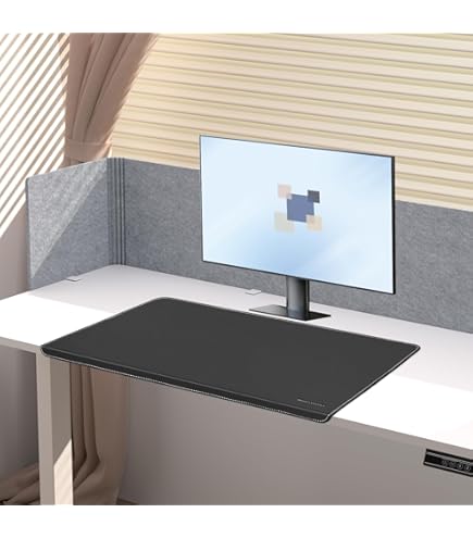 Hsurbtra Sous-main Double Face En Cuir, 80 X 40 Cm, Tapis De Souris XXL étendu, Grand Tapis De Clavier Pour Ordinateur Portable, PC, Tapis D'écriture Ultra Fin Pour Bureau Et Maison, Noir