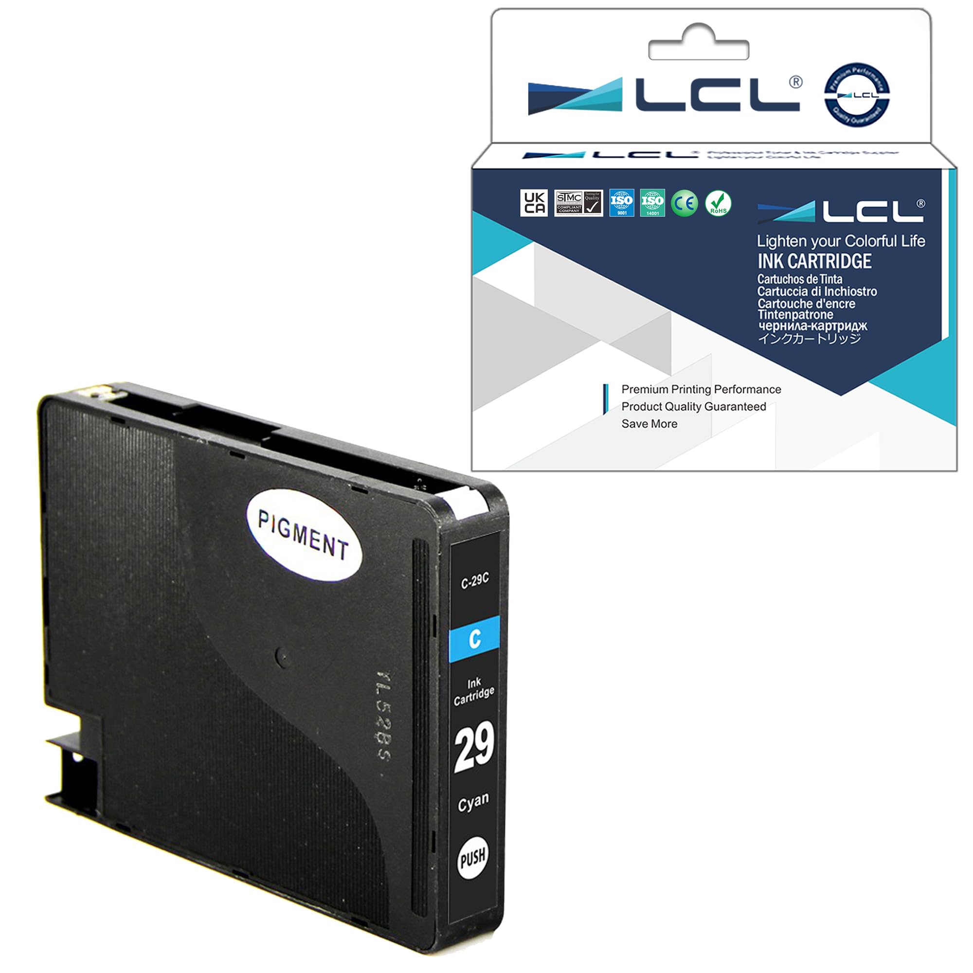 LCL Compatible Ink Cartridge PGI-29 PGI-29C 4873B001 (1 Cyan) Replacement for Canon PIXMA PRO-1