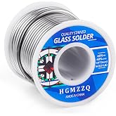 HGMZZQ 60/40 solder for stained glass,Industrial grade Solder for Glass Artisans,Dia 3mm (0.125") 1Roll(1)