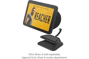Echo Show 8 (3rd Gen) Adjustable Stand with USB-C Charging Port | Charcoal