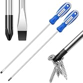 Amartisan 2-Piece 12'' long Screwdriver Set, Long Blade Screwdriver Set 12-Inch Magnetic Screwdriver, Phillips &amp; Slotted Bits .（NEW）