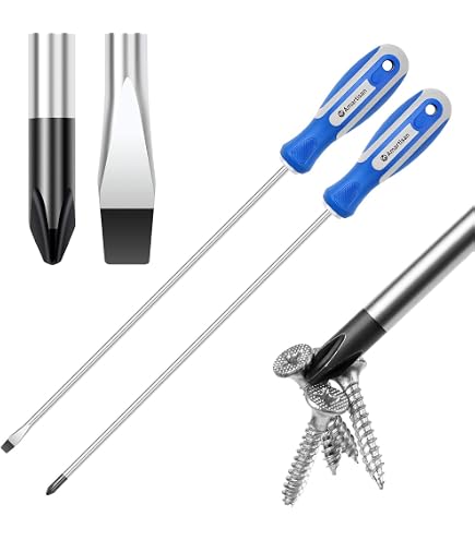 uxcell #2 Phillips / 7mm Slotted Magnetic Screwdriver Set, 10