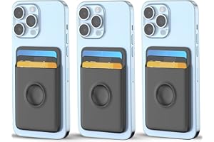 SHANSHUI Cell Phone Card Holder, Stick On Wallet Silicone Business ID Credit Cards Pocket on Back of iPhone Android Phones - Black x3