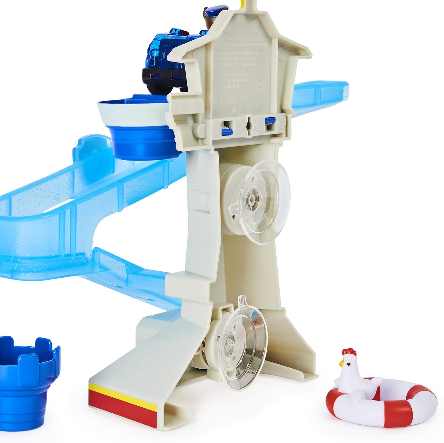 PAW PATROL Adventure Bay Bath Playset with Light-up Chase Vehicle, Bath Toy for Kids Aged 3 and up, Multicolor, Small - Image 4