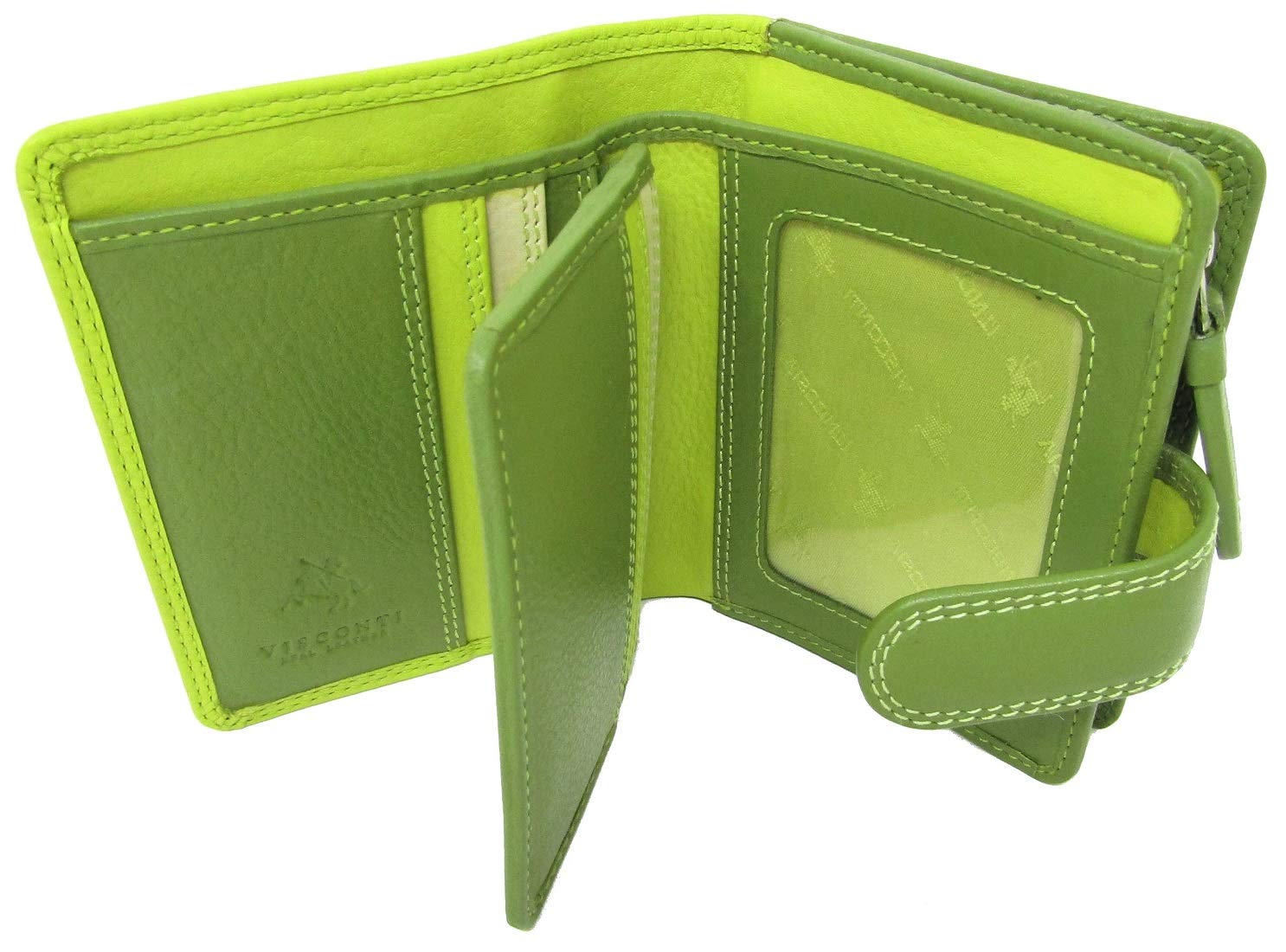 Visconti Rainbow Bali Soft Real Leather Purse RFID RB40 (Lime Multi)