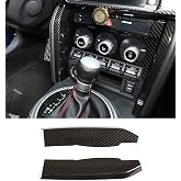 KELEIMAI Car Accessories Fit for Subaru BRZ Toyota 86 2012-2020 Interior Gear Panel Cover Multimedia Panel Frame Side Trim (Carbon Fiber Style) ABS 2 PCS