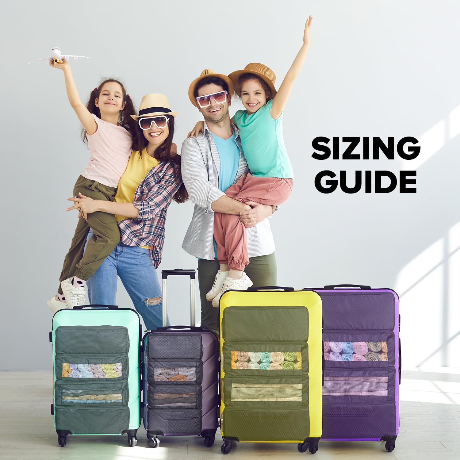 Vokelater Suitcase Organizer, Travel Luggage Organizer Hanging Shelves Packing Cube Closet/Collapsible Portable Travel Organizer for Carry-on