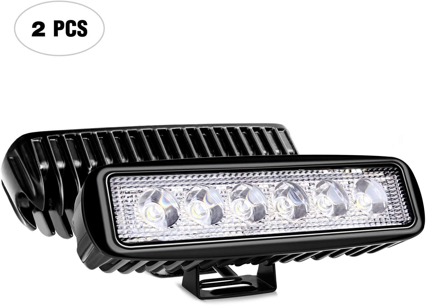 2PCS Work Light Bar, 18W Led Pods Off Road Driving Lights
