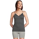 HANRO Womens Cotton Seamless V-Neck Spaghetti Camisole