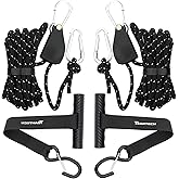 Kayak Tie Down Straps Kit – Bow & Stern Loops, Heavy Duty Ratchet Straps, Anchor Points & Secure Tying Kit for Canoes, Kayaks, Paddleboards, and Watercraft