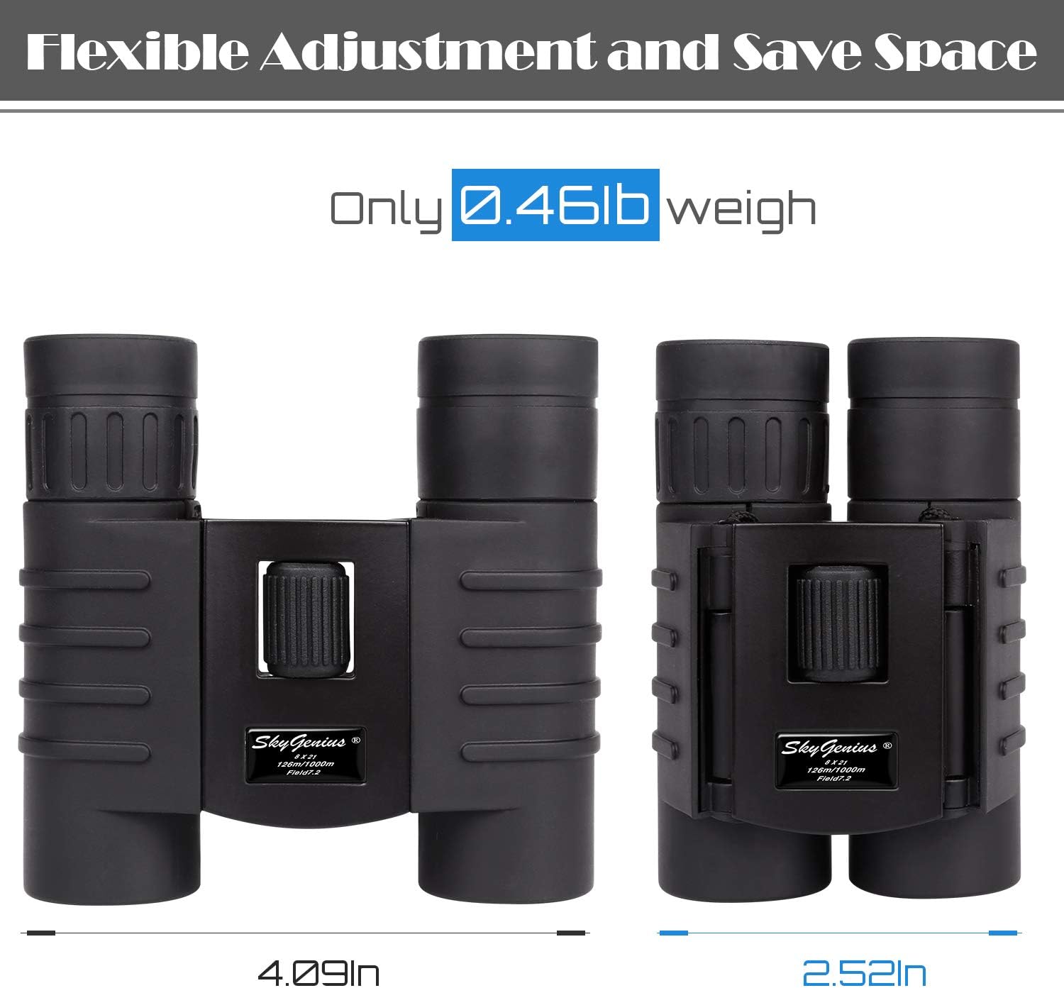 Skygenius 8x21 Compact Binoculars Lightweight for Concert Theater Opera, Mini Pocket Folding Binoculars for Adults Travel Hiking Bird Watching : Camera & Photo