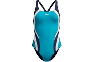 Speedo Women's Swimsuit One Piece Creora Highclo Quantum Splice High Cut Solid
