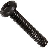 Steel Pan Head Machine Screw, Black Oxide Finish, Meets ASME B18.6.3, 2 Phillips Drive, 6-32 Thread Size, 3/4" Length, Fully 