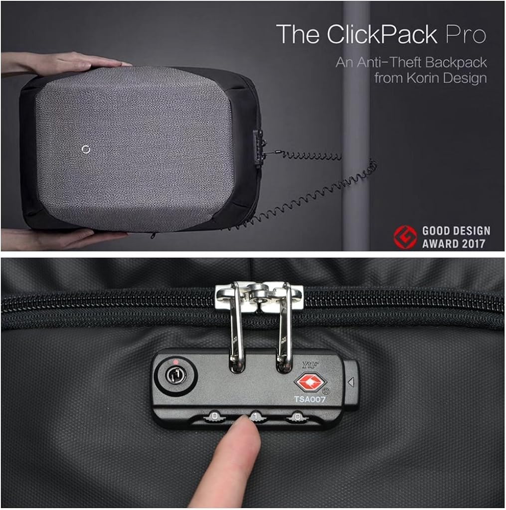 clickpack pro anti theft backpack