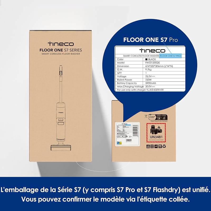 Floor One S7 Pro Aspirateur Laveur, SmoothPower, Éclairage LED