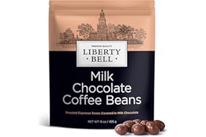 Liberty Bell Milk Chocolate Covered Espresso Coffee Beans Candy, 15 Ounce Bag