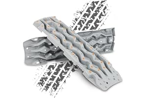 FAHKNS Off Road Recovery Boards,2Pcs Offroad Accessories 4X4,Traction Board Mount,Off Road Tire Traction Boards for RV Truck 4X4 Jeep SUV Emergency Tire Traction (Grey)