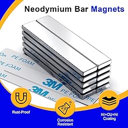 SRENMSMT Powerful Neodymium Bar Magnets, 12 Pack