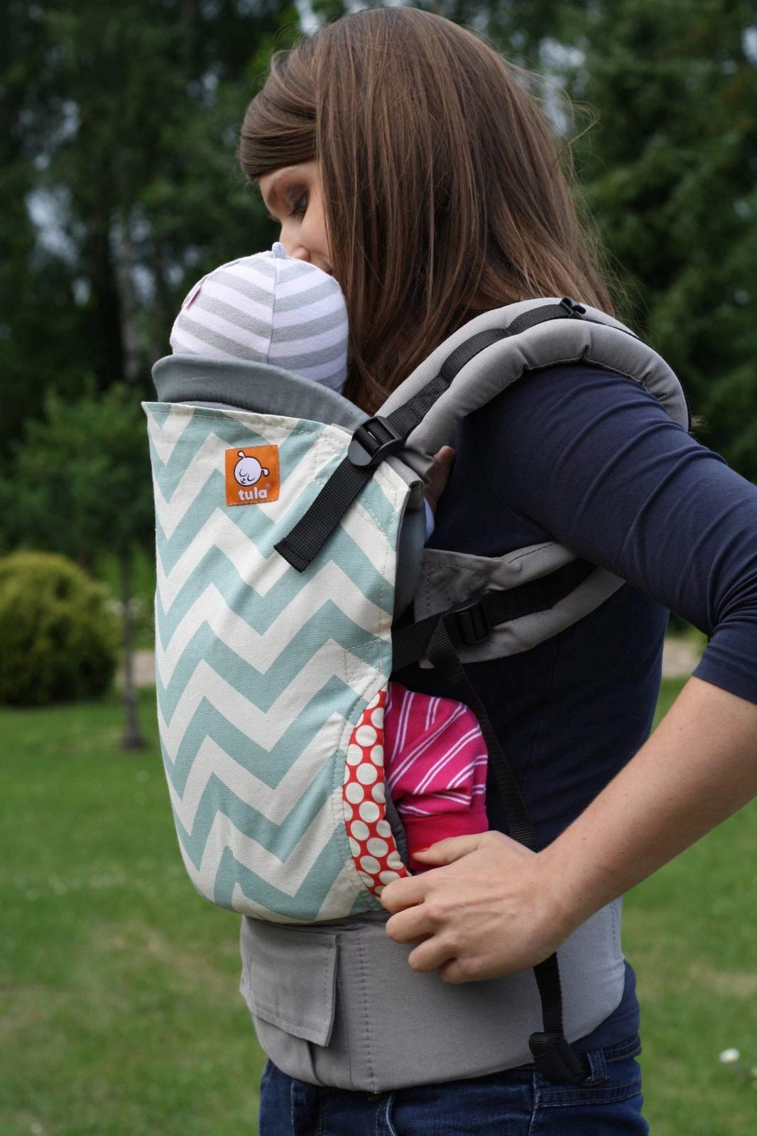 Baby Tula Infant Insert for Standard Baby Carrier, Newborn Support Cushion for 7 to 15 Pounds, Ergonomic Positioning and Head Support for Front Carry Only, Compatible Accessory - Gray