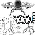 Craznick Propellers for DJI Neo Drone - 4Pcs Accessories Set with Propeller Guard Protector Landing Gear Lens Cover Low Noise Props for DJI Neo Drone Accessories Bundles