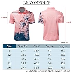 LE VONFORT Polo Shirts for Men Dry Fit Short Sleeve
