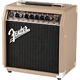 Fender Acoustasonic 15 Acoustic Guitar Amplifier, 15W Portable Combo Amp | Portable combo amp, mic &amp; instrument channels, chorus effect, singer-songwriter, small gigs, 2-year warranty