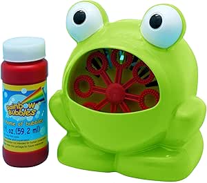 Frog Bubble Machine, Motorized, Desktop, Rainbow Bubbles
