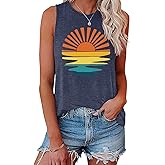 BLACKOO Women Graphic Sleeveless Sunshine Casual Tank Top