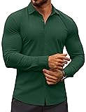 COOFANDY Men's Muscle Fit Dress Shirts Stretch