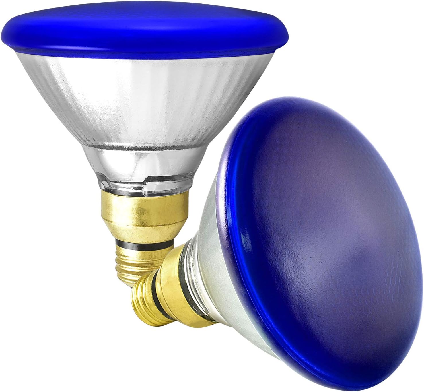 GE 85 Watt Halogen PAR38 Outdoor Flood Light Bulbs, Blue Light Bulb