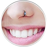 Black Nose Rings With Wrapped Wires + Opals