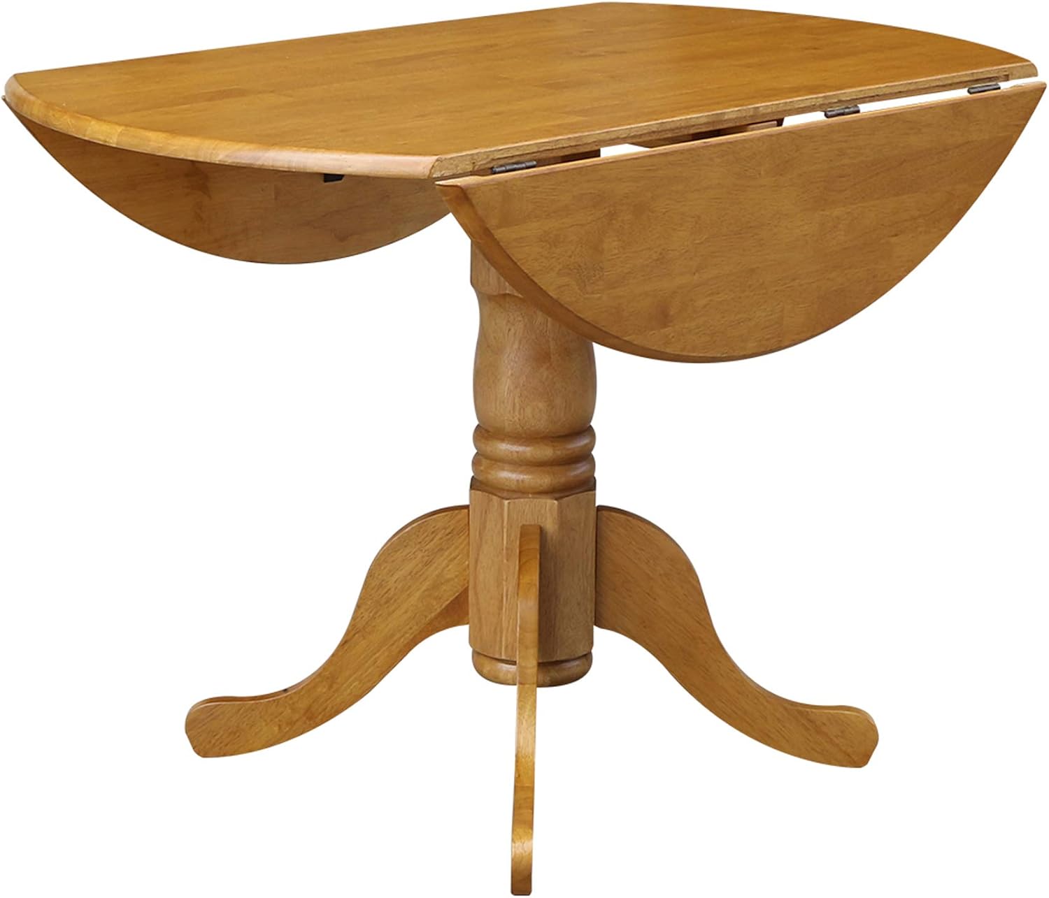 International Concepts 42-inch Round Dual Drop Leaf Ped Table, Oak - Tables