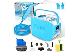 DOVERC Handheld Steam Cleaner for Home, 10s Heat-Up/2.1 Qt Tank/4.5BAR High Pressure Hand held Steamer for Cleaning, 3 Level Pressurized Portable Steam Cleaner for Car Detailing, Bed Bugs, Blue,Tile, Grout