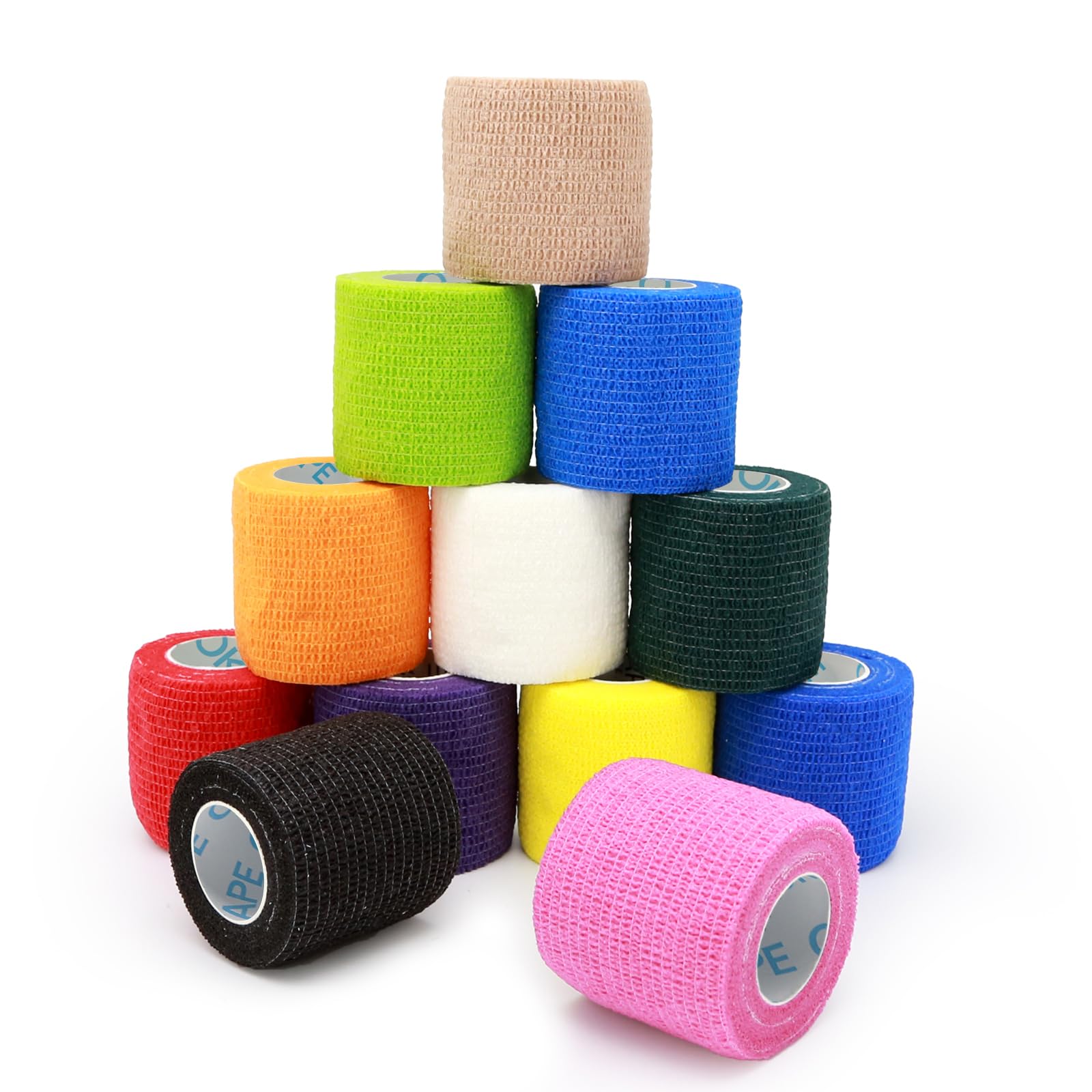 OK TAPE 12 Rolls Self Adhesive Bandage