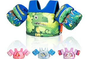 VICHTOP Toddler Puddle Floaties Jumper for 20 30-50 Pounds, Kids Swim Vest Jacket with Adjustable Strap, Beach Sea Pool Toddler Swimming Floaties Jacket for Kids Age 2 3-5 6 7 Years Old