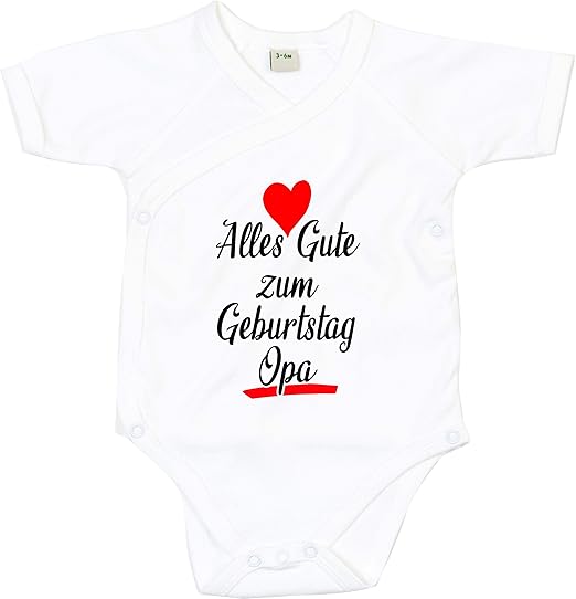 Kleckerliese Baby Body Sprüche Wickelbody Jungen Mädchen Kurzarm mit