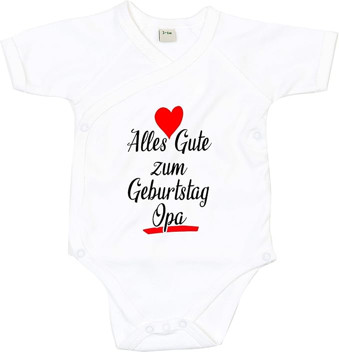 Kleckerliese Baby Body Sprüche Wickelbody Jungen Mädchen Kurzarm mit