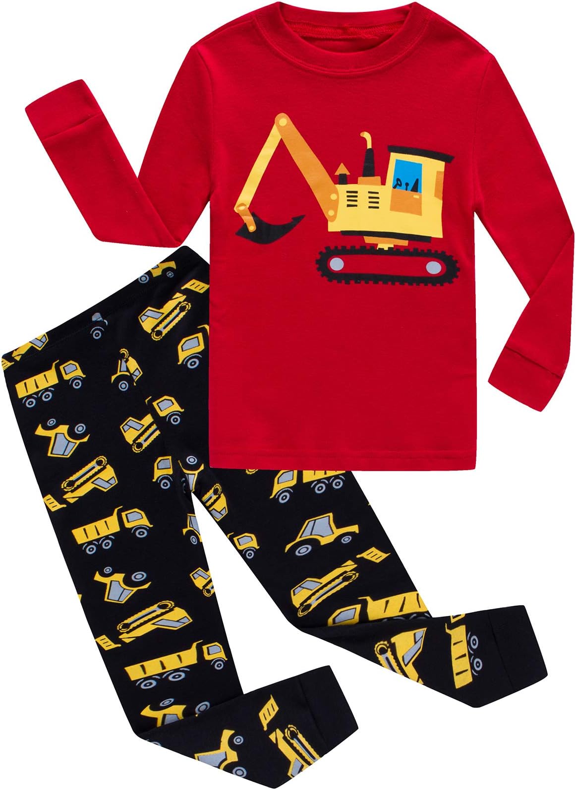 Boys Pajamas Long Sleeve Toddler Clothes Set Dinosaur 100% Cotton Little Kids Pjs Sleepwear