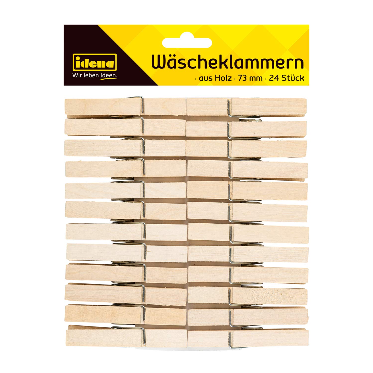 24 x 2.87 inch Wooden Clothes Pegs for Fixing Clothes on the Line and Crafts, Decorating and Embellishment